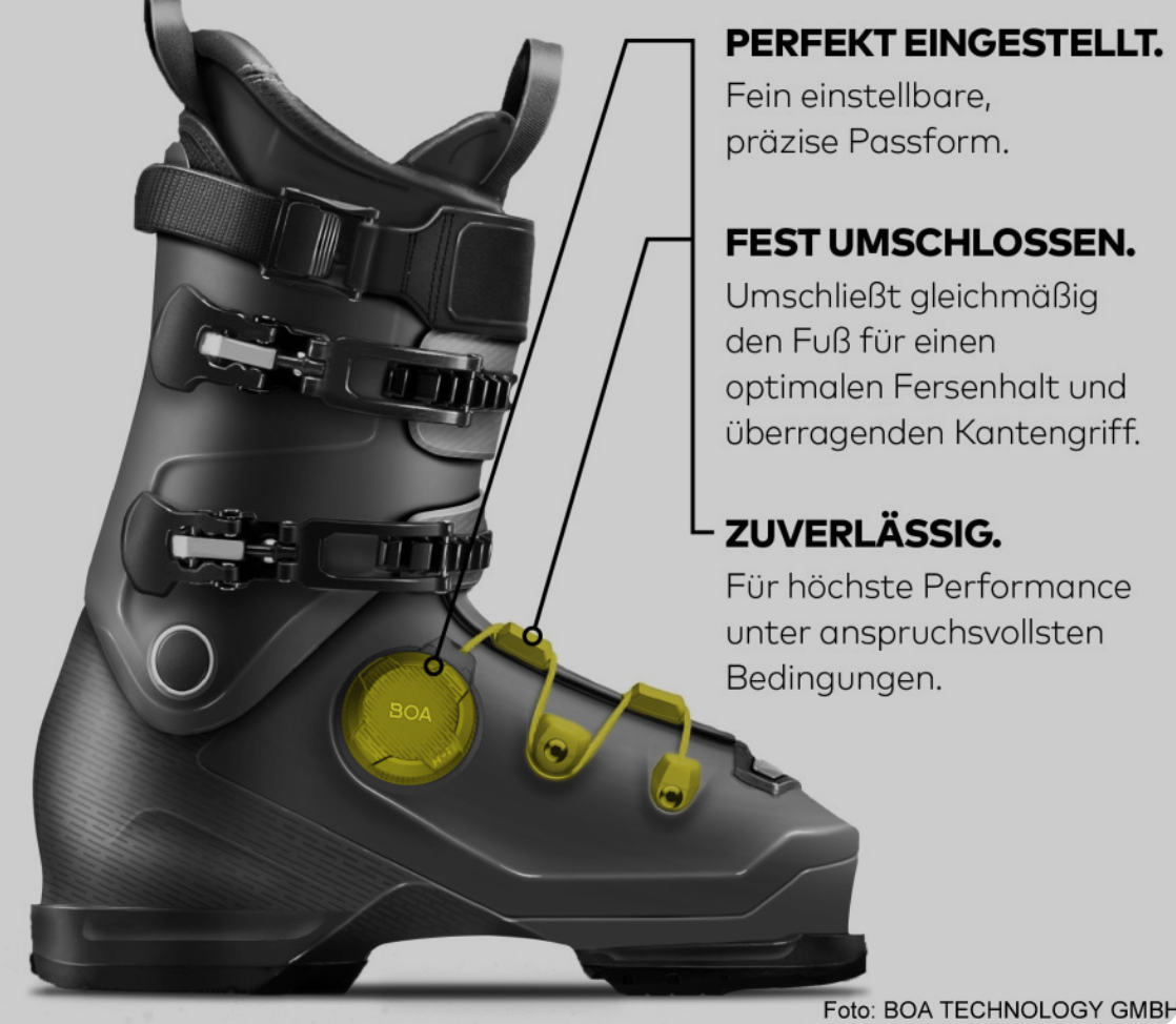 Skischuhe 101: Das BOA System bei Skischuhen.