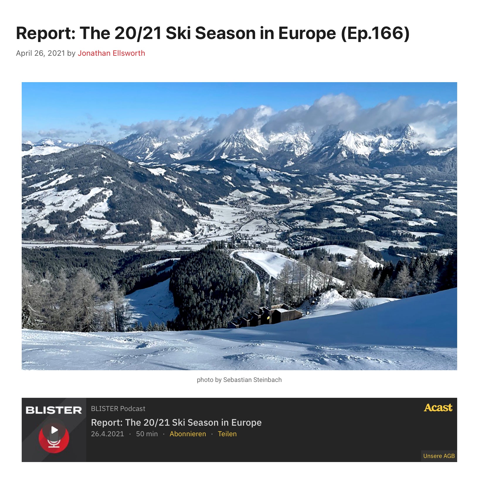 Blister Podcast mit blacksheepsports über die europäische Skisaison